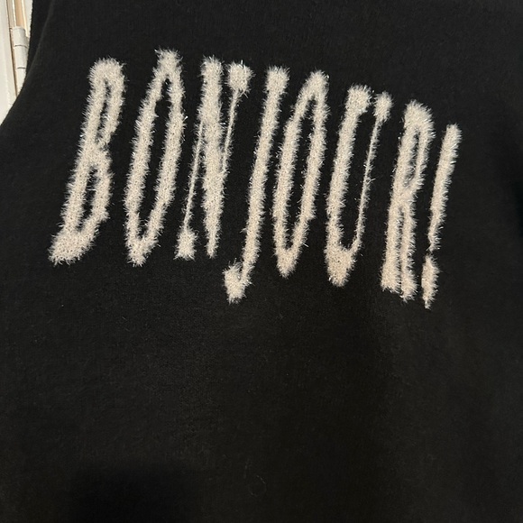 Black BonJour! Sweater - Picture 1 of 7